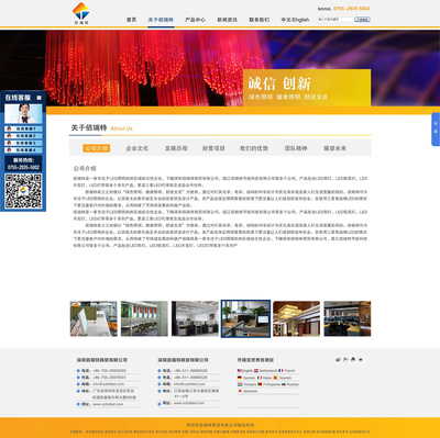 深圳佰瑞特网站 营销型LED产品网站 UI界面 品牌形象
